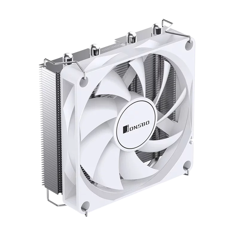 Кулер для процессора/ CPU Cooler JONSBO HP-400S (160W, 4-pin PWM, 36.7mm, Al/ Cu, 4x6mm, 1x90mm, 38.18CFM, 34.0dBA, 2800RPM, S: 1700/ 1200/ 115X, AM4/ AM5 White) (HP-400S WHITE)