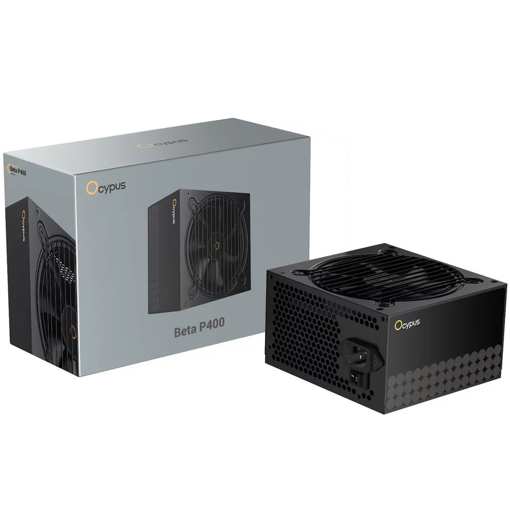 Блок питания 400W Ocypus Beta P400 BK (ATX, APFC, 20+4 pin, 120mm fan, PCI-E 6+2Px2, 3xSATA) (Beta-P400-N1HDBK024X-EU)
