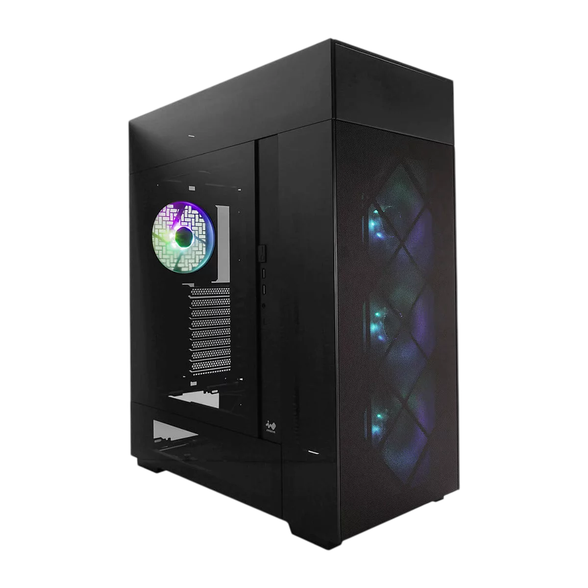 Корпус без блока питания/ Case InWin Modfree Deluxe, Full-Tower, TG, 4x140mm ARGB, 2xUSB-A 3.0 + 1xUSB-C 3.2, E-ATX, ATX, mATX, mITX Black (IW-CS-MFDELU-BLK)