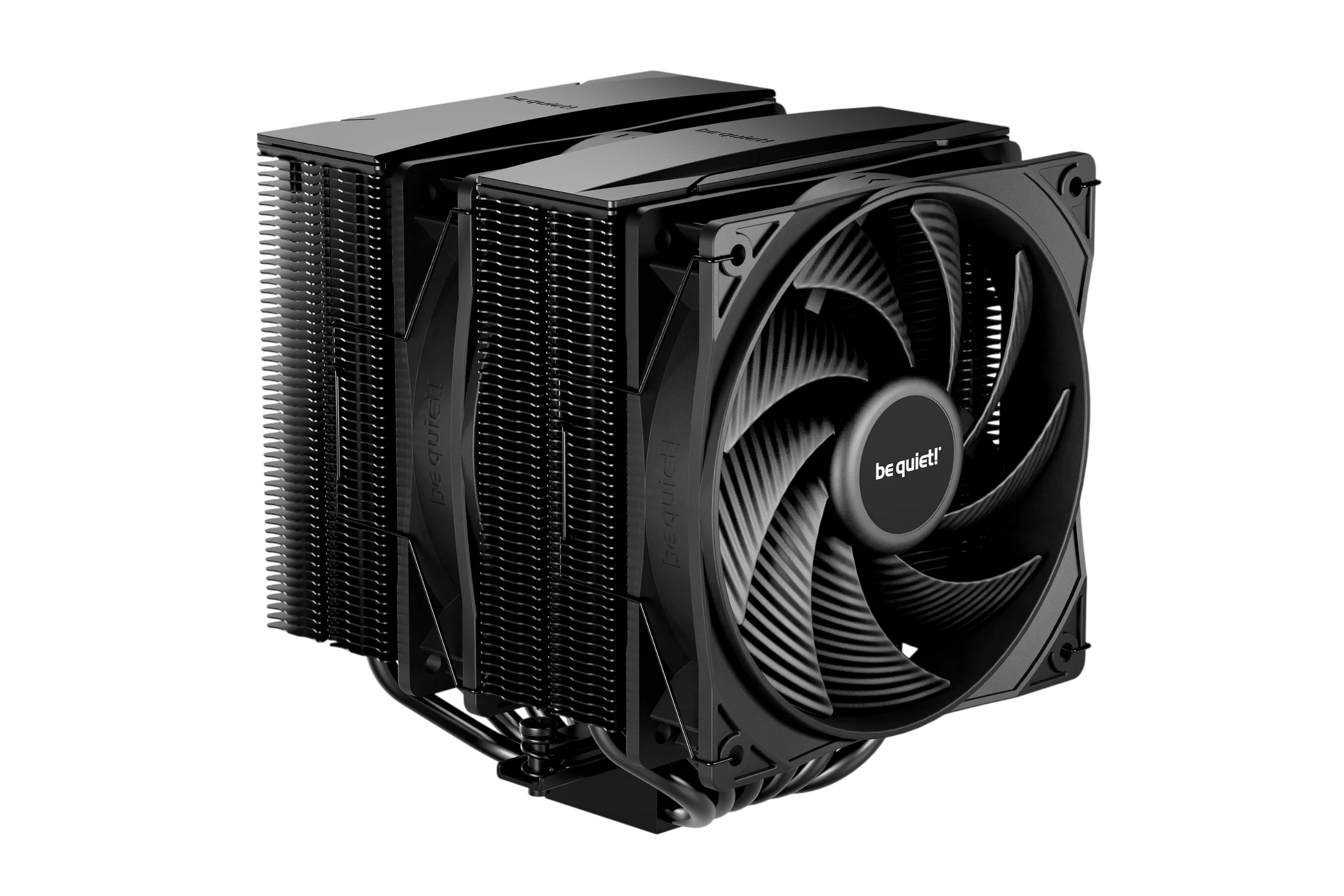 Кулер для процессора/ CPU Cooler be quiet! PURE ROCK PRO 3 Black (250W, 4-pin PWM, 155mm, Al/ Cu, 6x6mm, 2x120mm, 59.6CFM, 34.8dBA, 2000RPM, S: 1851/ 1700/ 1200/ 115X, AM5/ AM4, black) (BK042)