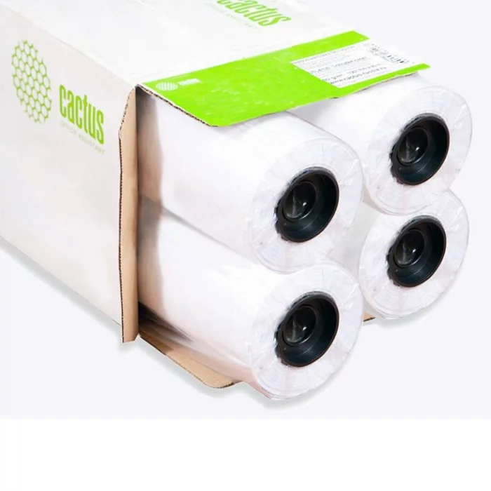 Бумага Cactus Eco CS-LFP80-914457E-4 36"(A0) 914мм-45.7м/80г/м2/белый CIE155% втулка:50.8мм (2") (упак.:4рул)