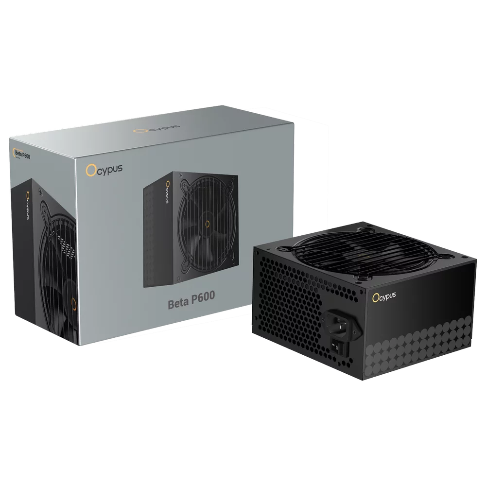Блок питания 600W Ocypus Beta P600 BK (ATX, APFC, 20+4 pin, 120mm fan, PCI-E 6+2Px2, 3xSATA) (Beta-P600-N1HDBK024X-EU)