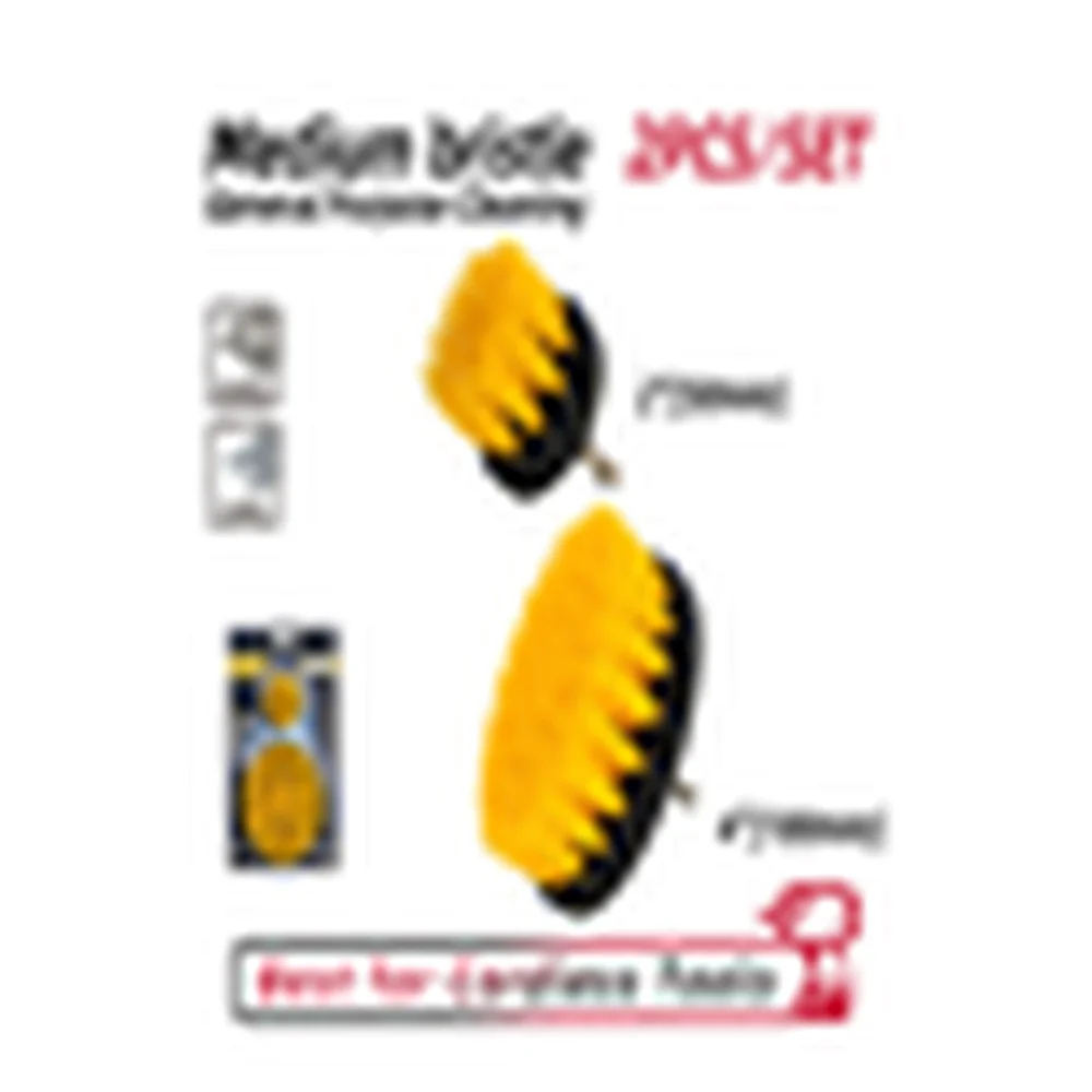 Набор насадок-щеток из нейлоновой проволоки для дрели (2 предмета) Deli DH-QJS01-EH1 хвостовик 6,35 мм (1/4" Hex), диаметр щеток 50мм, 100мм