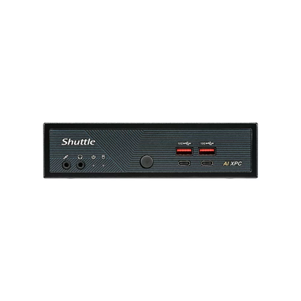 Мини ПК Shuttle NT10H, Intel Ultra5 125H, 2 x DDR5 SODIMM, no SSD, 120w PSU, VESA (77R-NT10H-001-SHU04-MDG)