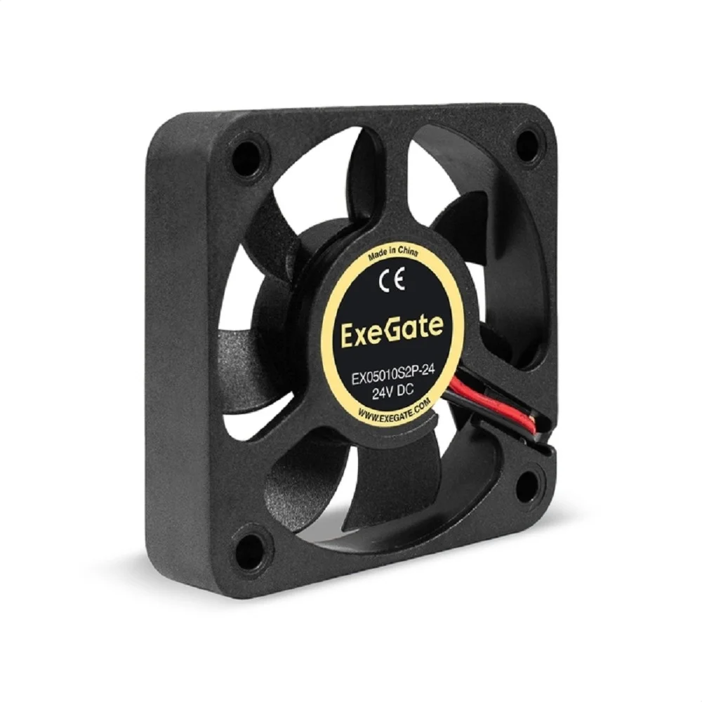 Exegate EX295202RUS Вентилятор 24В DC ExeGate EX05010S2P-24 (50x50x10 мм, Sleeve bearing (подшипник скольжения), 2pin, 7000RPM, 39dBA)