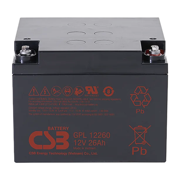 CSB Аккумуляторная батарея для ИБП (10-12 лет) (12V/ 26Ah) (GPL12260 CSB)
