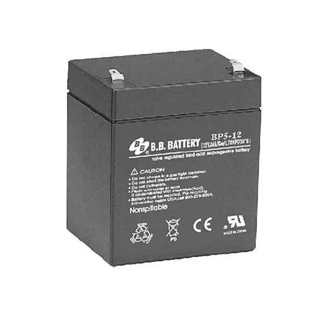 АКБ B.B. Battery BP 5-12 (12V 5Ah ДхШхВ 90х70х106 мм, масса 1,8 кг) клеммы F2 (BP 5-12 BB)