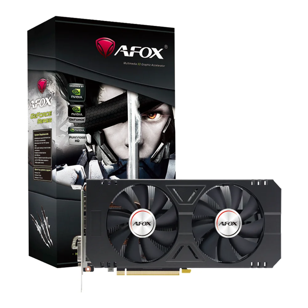 Видеокарта Afox RTX2060 6GB GDDR6 192bit DP DVI HDMI 2FAN RTL (AF2060-6144D6H2-V2)