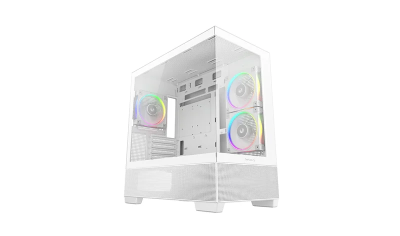корпус Deepcool CG380 3F WH без БП, боковое окно (панорама), 3x120mm ARGB PWM вентилятора, белый, mATX (R-CG380-WHAGM3-G)