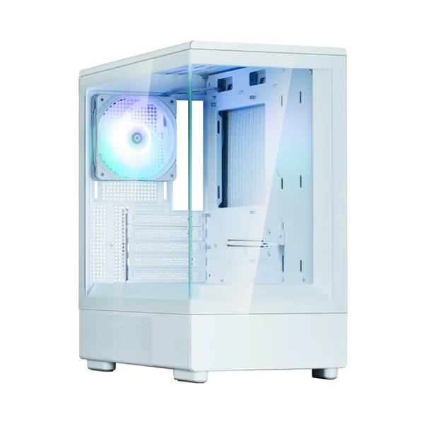 ZALMAN P10, MATX, WHITE, WINDOW, 2x3.5", 3x2.5", 1xUSB TYPE-C, 1xUSB3.0, REAR 1x120mm ARGB (P10 WHITE)