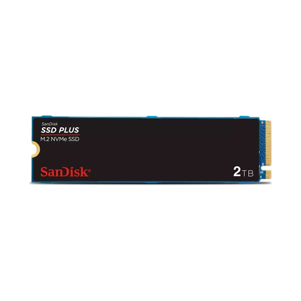 Твердотельный накопитель SanDisk SSD PLUS M.2 2280 NVMe 2Tb, 3200MBs/3000MBs TBW 100, SDSSDA3N-2T00-G26, 1 year