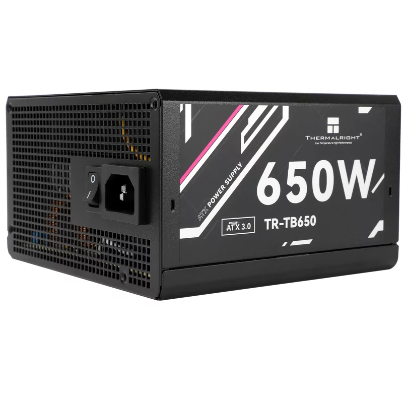 Блок питания 650W/ Power Supply Thermalright, 650W 80+ Bronze (ATX, 3.0, Full modular, 1x24(20+4)pin, 2xCPU 8(4+4)pin, 4xPCIe*2 8(6+2)pin, 3xSATA3, 3xMOLEX4pin, Active, 120x120mm, 150x140x86mm, APFC, black) (TR-TB650)