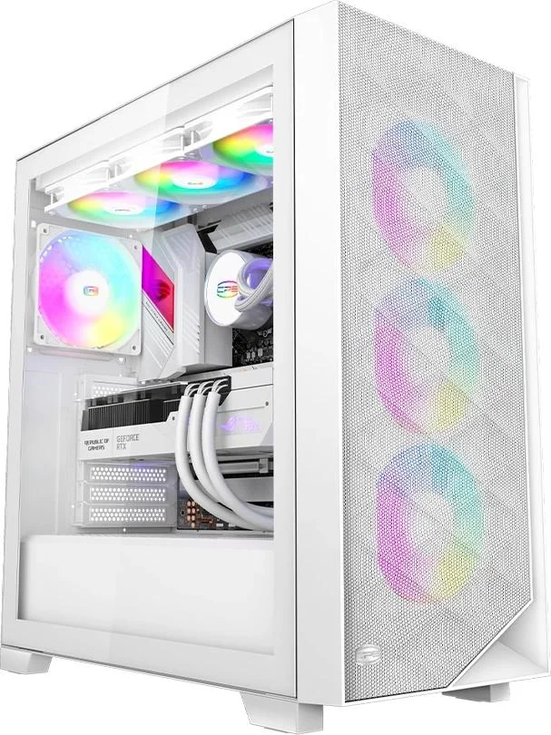 Корпус PcCooler C3D510 WH ARGB белый без БП ATX 3x120mm 2xUSB3.0 1xUSB3.1 audio bott PSU (C3D510-WHP3-GL)