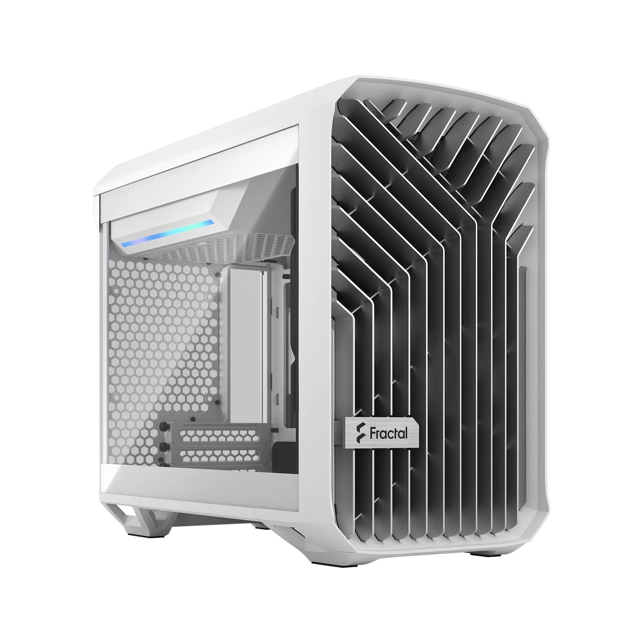 Корпус ПК без блока питания/ Case Fractal Design Torrent Nano TG Clear Tint, Mini-Tower, 1x180mm, 2xUSB-A 3.0 + 1xUSB 3.2 Type-C, mDTX, mITX White (FD-C-TOR1N-03)