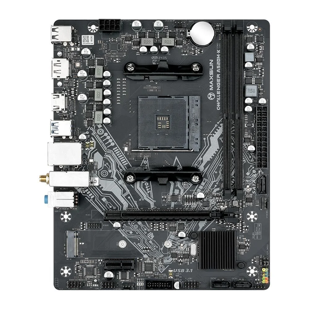 Материнская плата Maxsun Bad Pack MS-Challenger A520M-K WIFI A520, AM4, 2*DDR4, 1*PCIEx16, 1*PCIEx1, 2*M.2, 4*USB3.2Gen1, 6*USB2.0, 3*SATA3.0, 1G, DP, HDMI, M-ATX, RTL bp (6940709661178||BP)