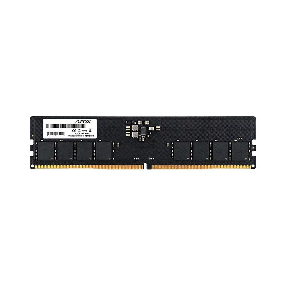 Модуль памяти Afox 32GB DDR5 5200Mhz UDIMM Single Channel Package (1x32GB) PC5-41600, 288- Pin, Non-ECC, Un-Buffered, CL42-42-42-83, 1.1V (AFLD532D2S2P)