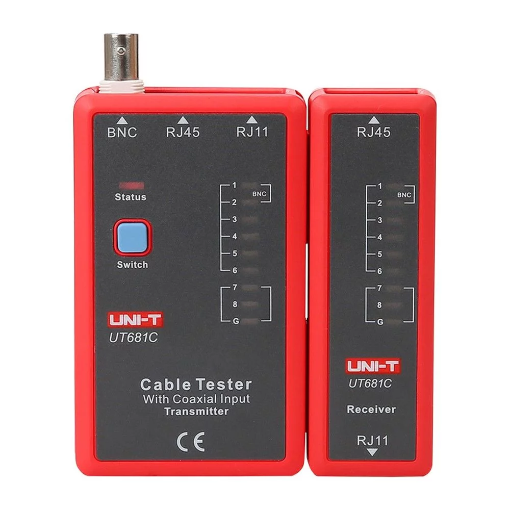 Прочие измерители UNI-T Кабельный тестер UT681C , RJ45, RJ 11/ 12 и BNC