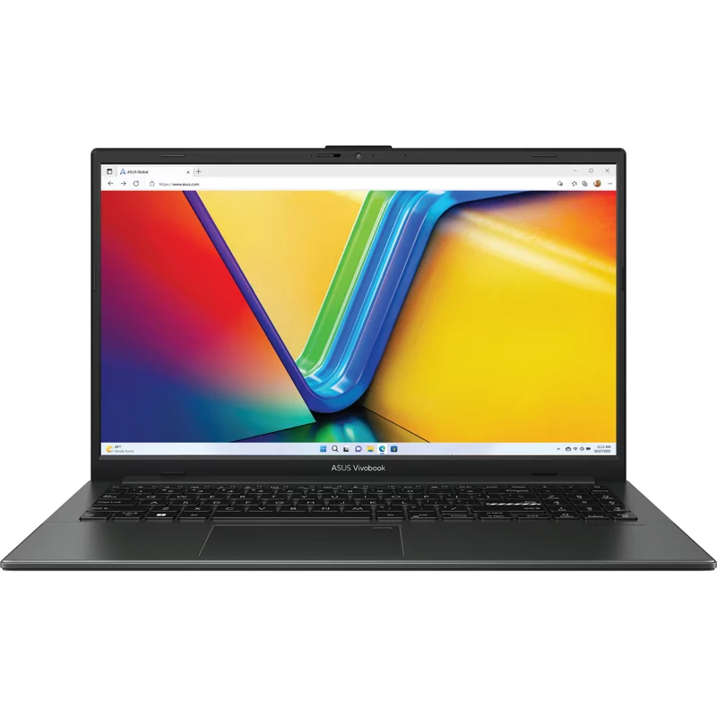 Ноутбук ASUS Vivobook Go E1504GA-BQ150 15.6"(1920x1200 (матовый) IPS)/ Intel N200(1Ghz)/ 8Gb/ 256Gb SSD/ noDVD/ BT/ WiFi/ 42WHr/ 1.63kg/ Mixed Black/ DOS (90NB0ZT2-M00600)