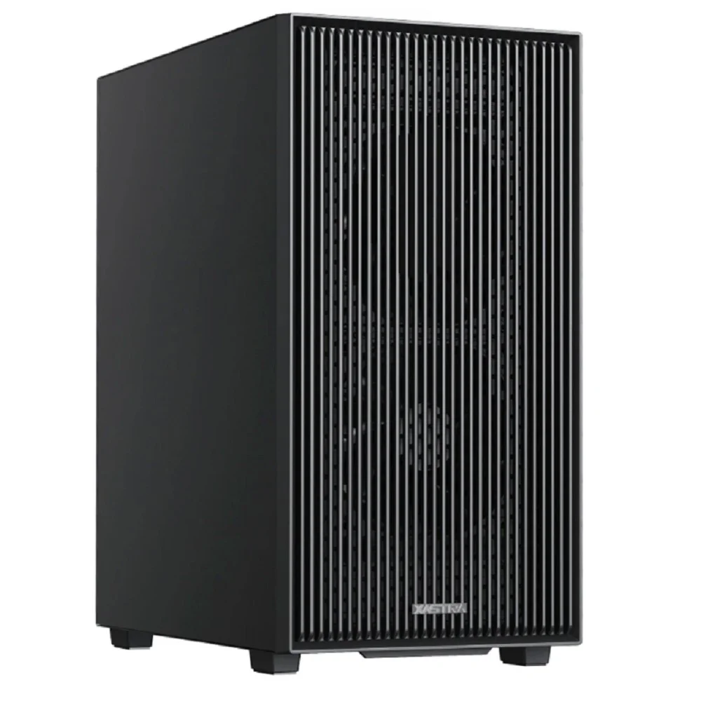 XASTRA Корпус A307M 2BK SI Black mATX/Mesh/Metal left panel / 2x120mm PWM FC black fans/ A307M-2FC12BK-SI