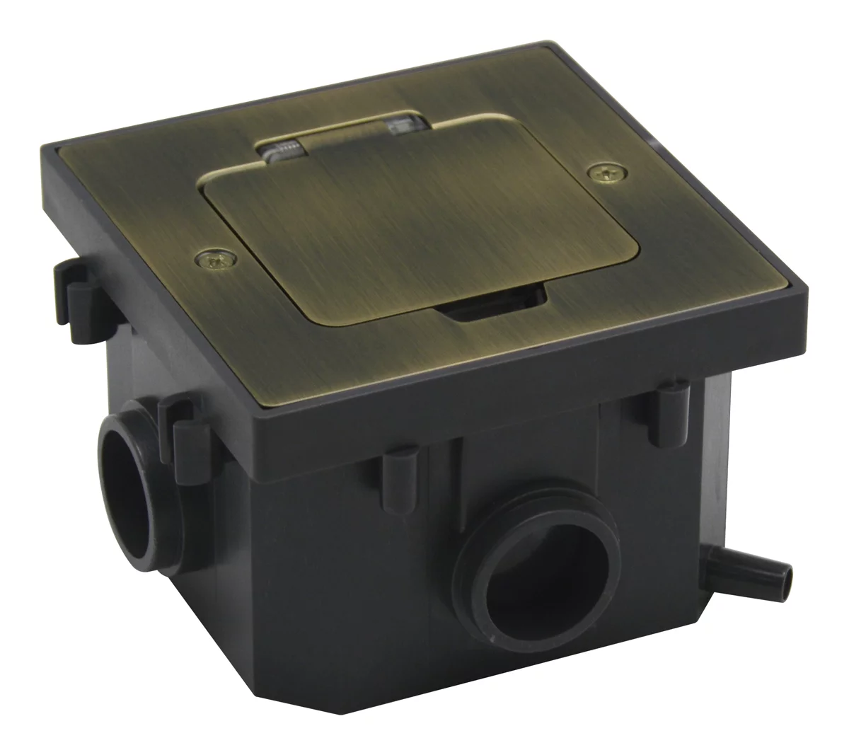 Donel Лючок 2 мод. (1 мод. 45х45 мм.), античная латунь, IP44, (с уст. набором) (DFB2MROB)