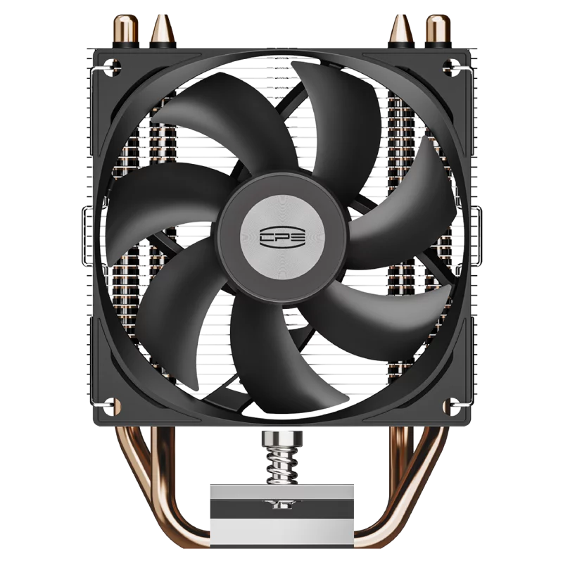 Кулер для процессора/ CPU Cooler PCCooler R200 (110W, 3-pin, 133mm, Al/Cu, 2x6mm, 1x92mm, 40.94CFM, 30dBA, 2200RPM, S: 1851/1700/1200/115X, AM5/AM4, silver, black)