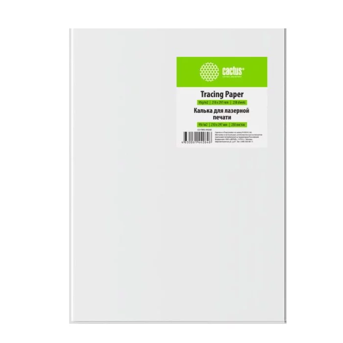 Калька Cactus CS-TR95-A4250 A4/95г/м2/250л. универсальная