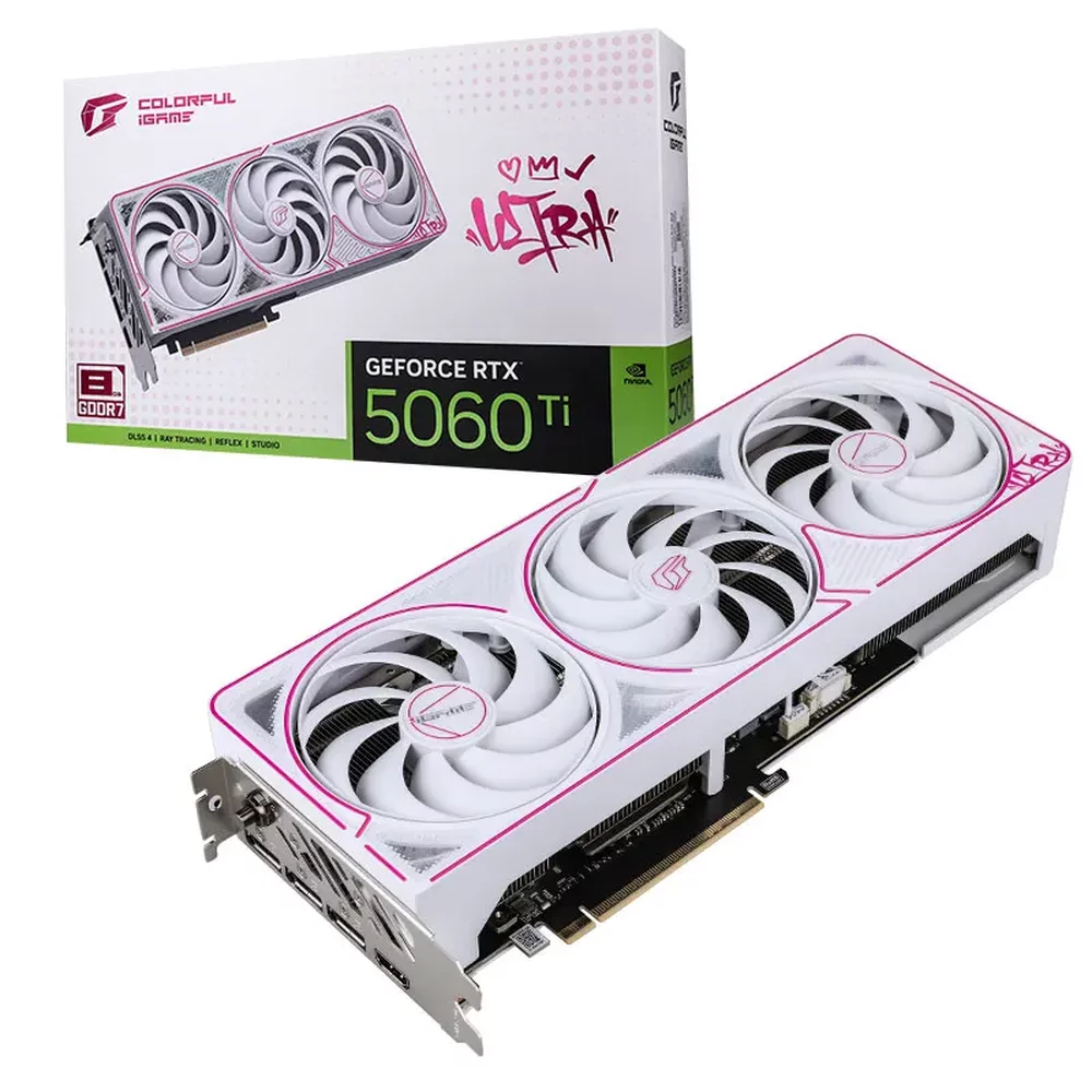 Видеокарта Colorful RTX5060Ti ULTRA W OC 8GB-V 8GB GDDR7 128bit 3xDP HDMI 3FAN RTL (RTX 5060 TI ULTRA W OC 8GB-V)