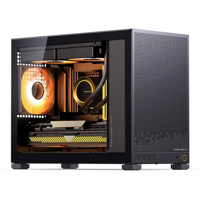 Корпус без блока питания/ Case JONSBO D32 STD, Mini-Tower, TG, no fan, 1xUSB-A 3.0 + 1xUSB-C 3.1, mATX, mITX Black (D32 STD BLACK)