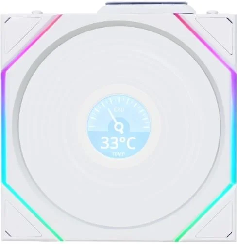 Вентилятор для корпуса Lian-Li Uni Fan TL Wireless LCD 120 LCD ARGB 120х124x28 белый 4-pin 27дБ (G99.12TLLCD1W1W.R0) Ret