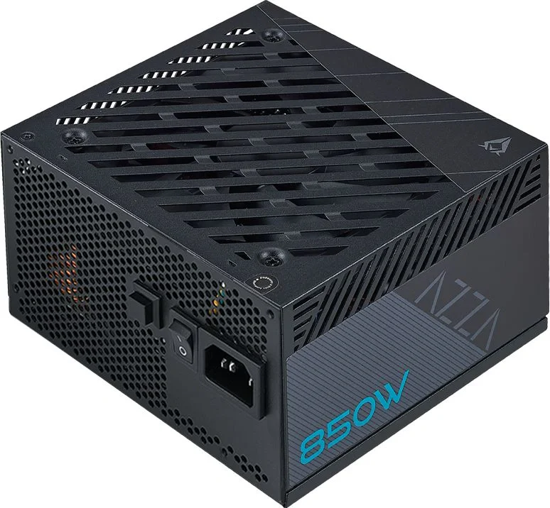 Блок питания Azza ATX 850W PSAZ-850GM Gen.5 80+ gold (20+4pin) APFC 120mm fan 9xSATA Cab Manag RTL (PSAZ-850GM (ATX 3.1))