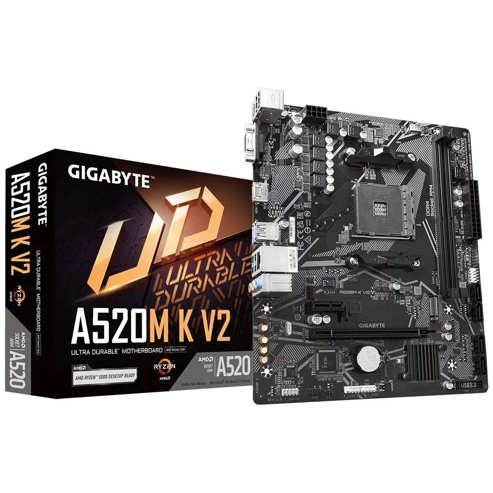 Материнская плата Gigabyte A520M K V2, RTL (A520M K V2||BP)