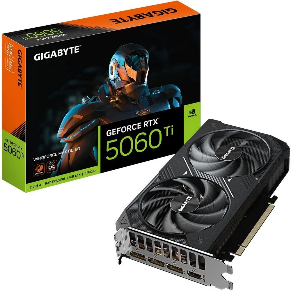 Видеокарта Gigabyte Bad Pack RTX5060Ti WINDFORCE MAX OC 8GB GDDR7 128bit 3xDP HDMI 2FAN RTL bp (GV-N506TWF2MAX OC-8GD||BP)