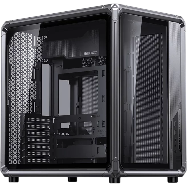 Корпус без блока питания/ Case JONSBO X400, Midi-Tower, TG, no fan, 2xUSB-A 3.0 + 1xUSB-C 3.2, ATX, mATX, mITX Grey (X400 GRAY)