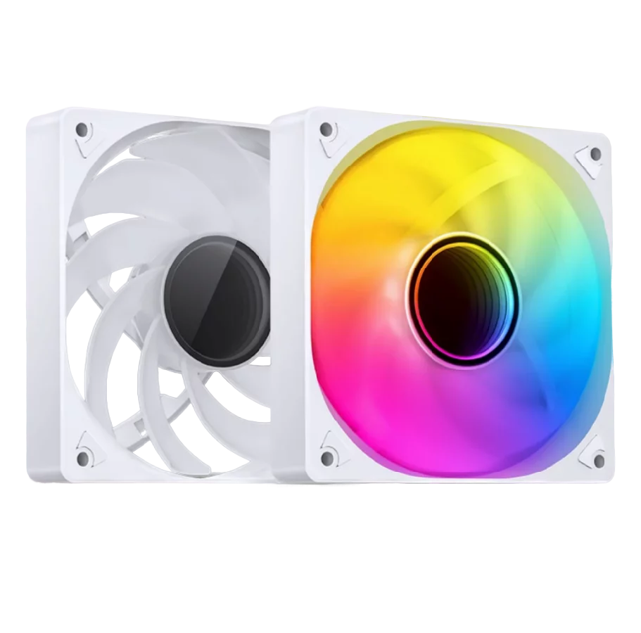 Кулер для корпуса/ Case Cooler JONSBO SL-120WR Reverse (120x120x25mm, 4-pin PWM, ARGB, 59.48CFM, 32.0dBA, 1500RPM, White)