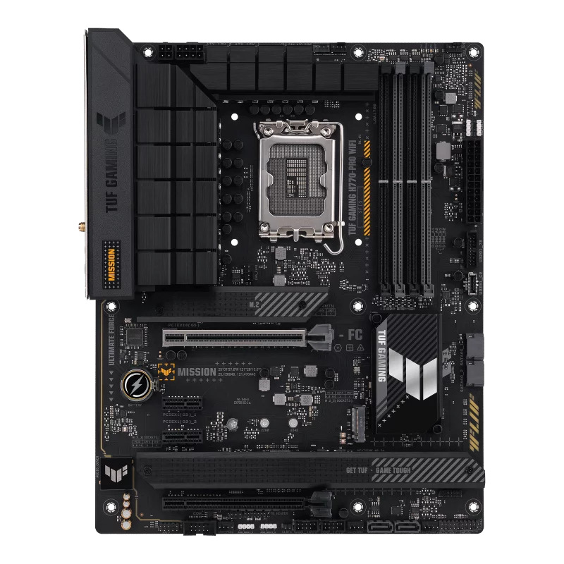 Материнская плата ASUS TUF GAMING H770-PRO WIFI, LGA1700, H770, 4*DDR5, HDMI+DP, 4xSATA3 + RAID, M2, Audio, Gb LAN, USB 3.2, USB 2.0, ATX (90MB1D50-M0EAY0)