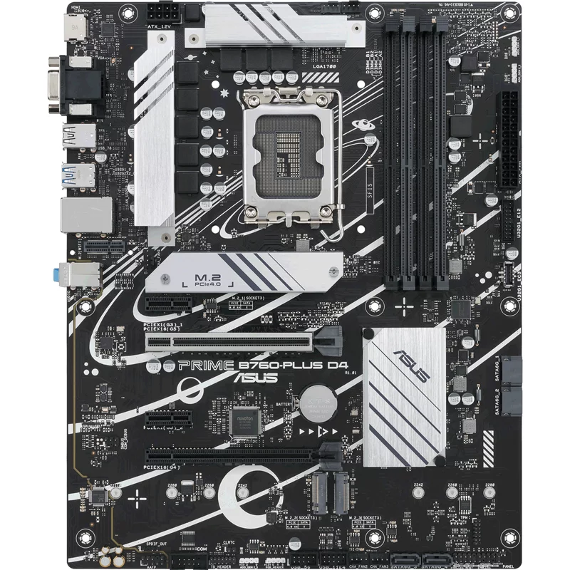 Материнская плата ASUS PRIME B760-PLUS D4 Soc-1700 Intel B760 4xDDR4 ATX AC`97 8ch(7.1) 2.5Gg RAID+VGA+HDMI+DP (90MB1CW0-M0EAY0)