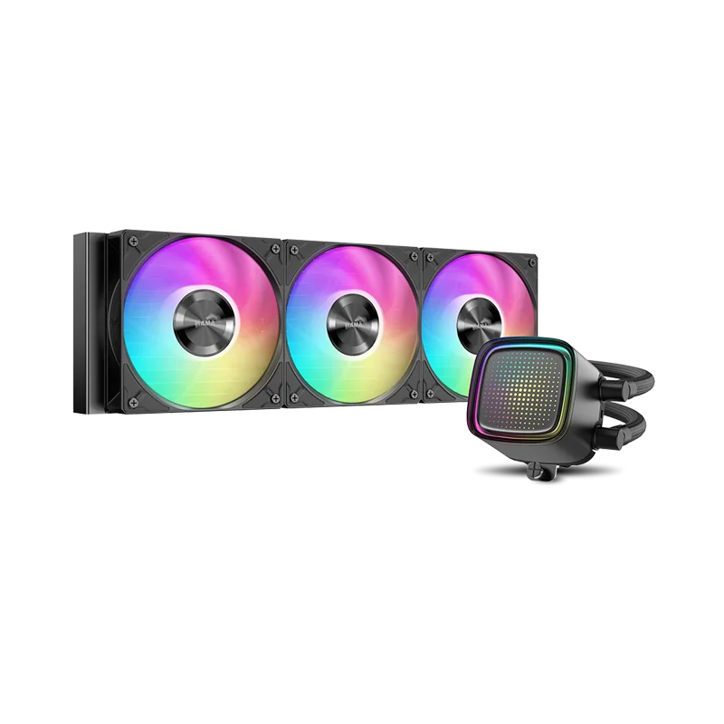 Водяное охлаждение для процессора/ Water Cooling System SAMA L50 240BK (290W, 240mm, Black, ARGB/ Fans: 2x120mm, 72.3CFM, 28dBA, 2200RPM/ Pump height 66mm, 3000RPM, Rad thickness 27mm/ S: 1851, 1700, (L50-BKWAYX02-G)