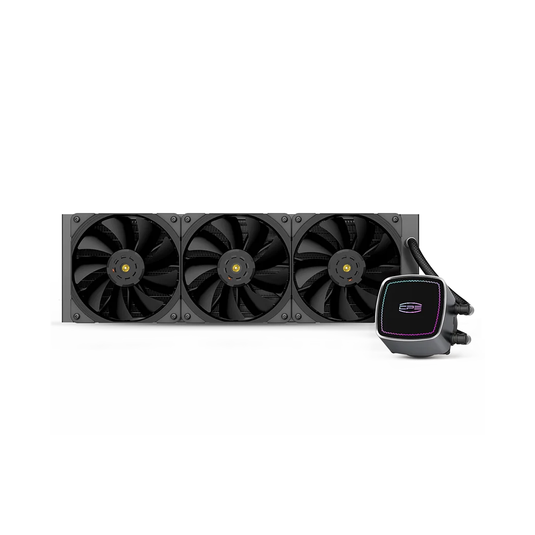 Система охлаждения/ Water Cooling System PCCooler DE360 BK (310W, 360mm, Black, ARGB Pump/ Fans: 3x120mm, 71.86CFM, 33.8dBA, 1850RPM/ Pump height 55mm, 28dBA, 3200RPM, Rad thickness 27mm/ S: 1851, 170