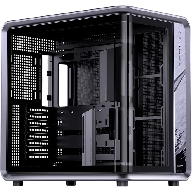 Корпус без блока питания/ Case JONSBO BO400CG, Midi-Tower, TG, no fan, 2xUSB-A 3.0 + 1xUSB-C 3.2, ATX, mATX, mITX Grey (BO400CG GRAY)