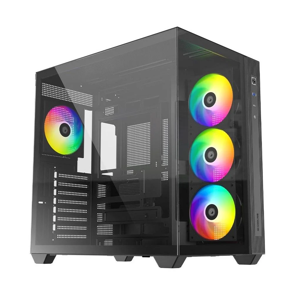 Корпус Case ID-Cooling VIEW 510 ARGB Black ATX/win TG/4 fans/Gen2 Type C/CPU 162mm/GPU 407mm/ no PSU