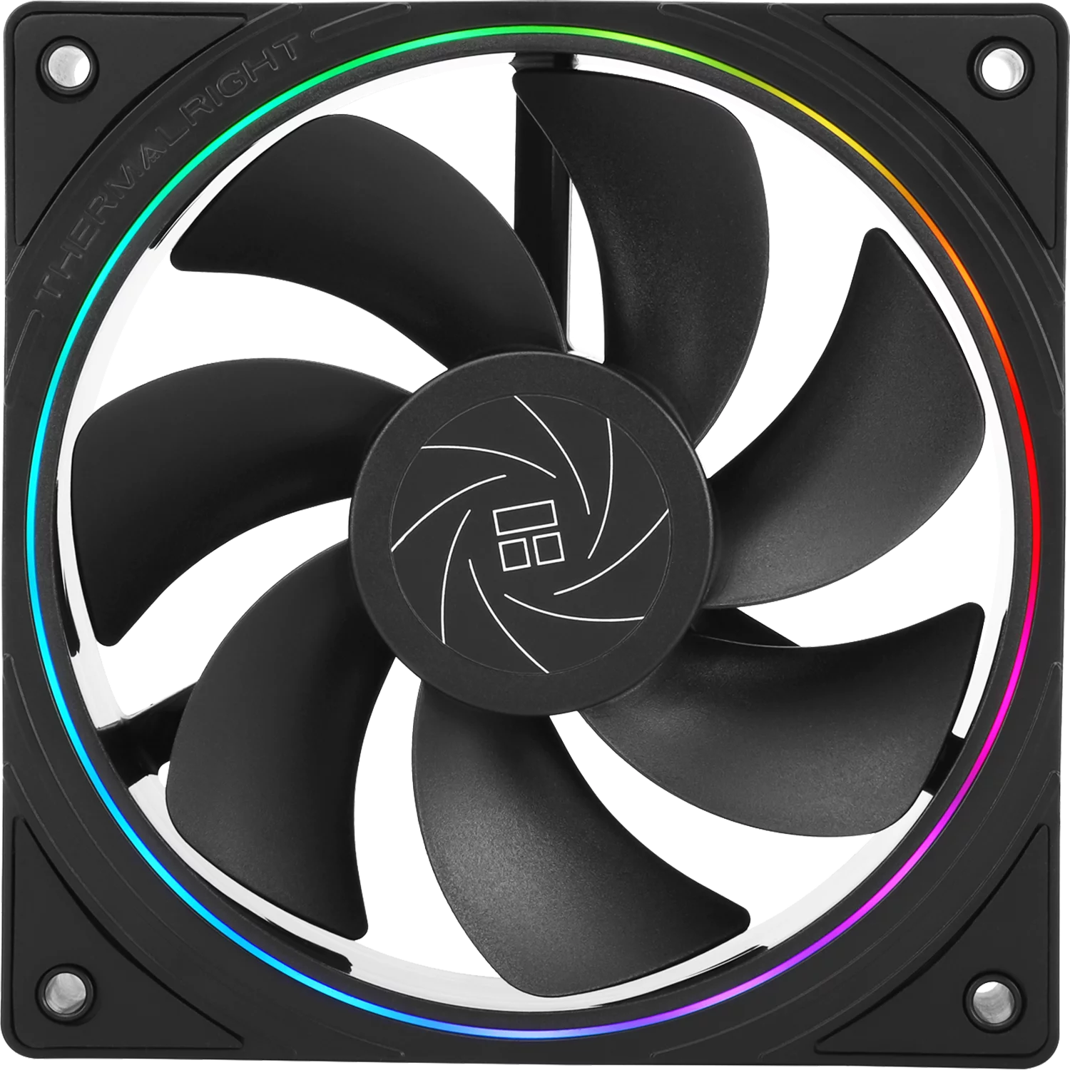 Кулер для корпуса/ Case Cooler Thermalright TL-S12R Reverse (120x120x25mm, 4-pin PWM, ARGB, 47.6CFM, 23.2dBA, 1500RPM, Black)