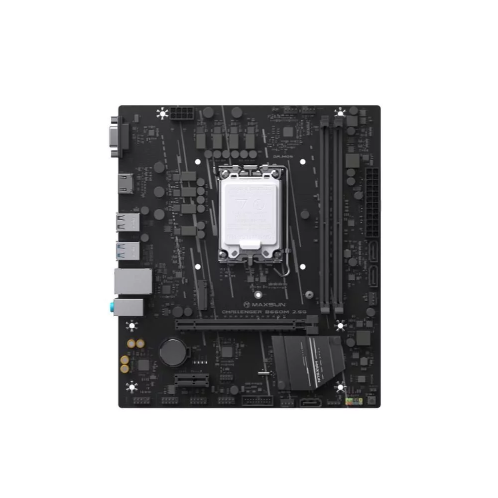 Материнская плата Maxsun MS-Challenger B660M 2.5G B660, LGA1700, 2*DDR4, 1*PCIEx16, 1*PCIEx1, 1*M.2, 4*USB3.2Gen1, 6*USB2.0, 3*SATA3.0, 2.5G, VGA, HDMI, M-ATX, RTL (6940709660492)