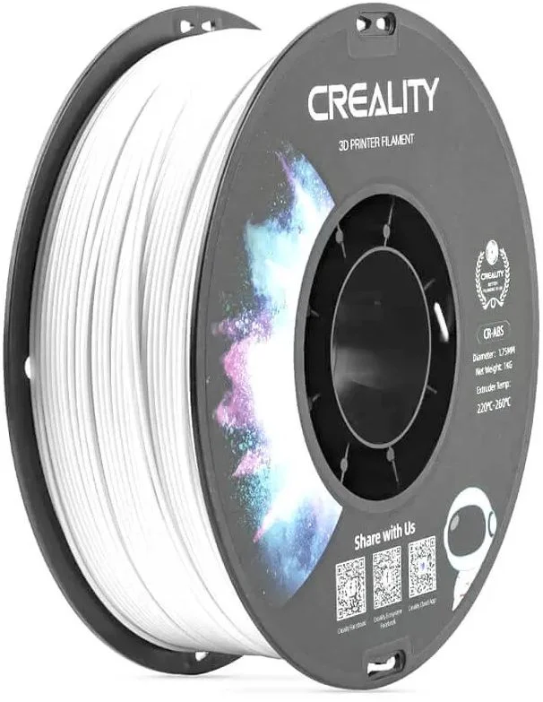 Катушка CR-ABS пластика Creality 1,75 мм 1кг для 3D принтеров, белый (3301020031)