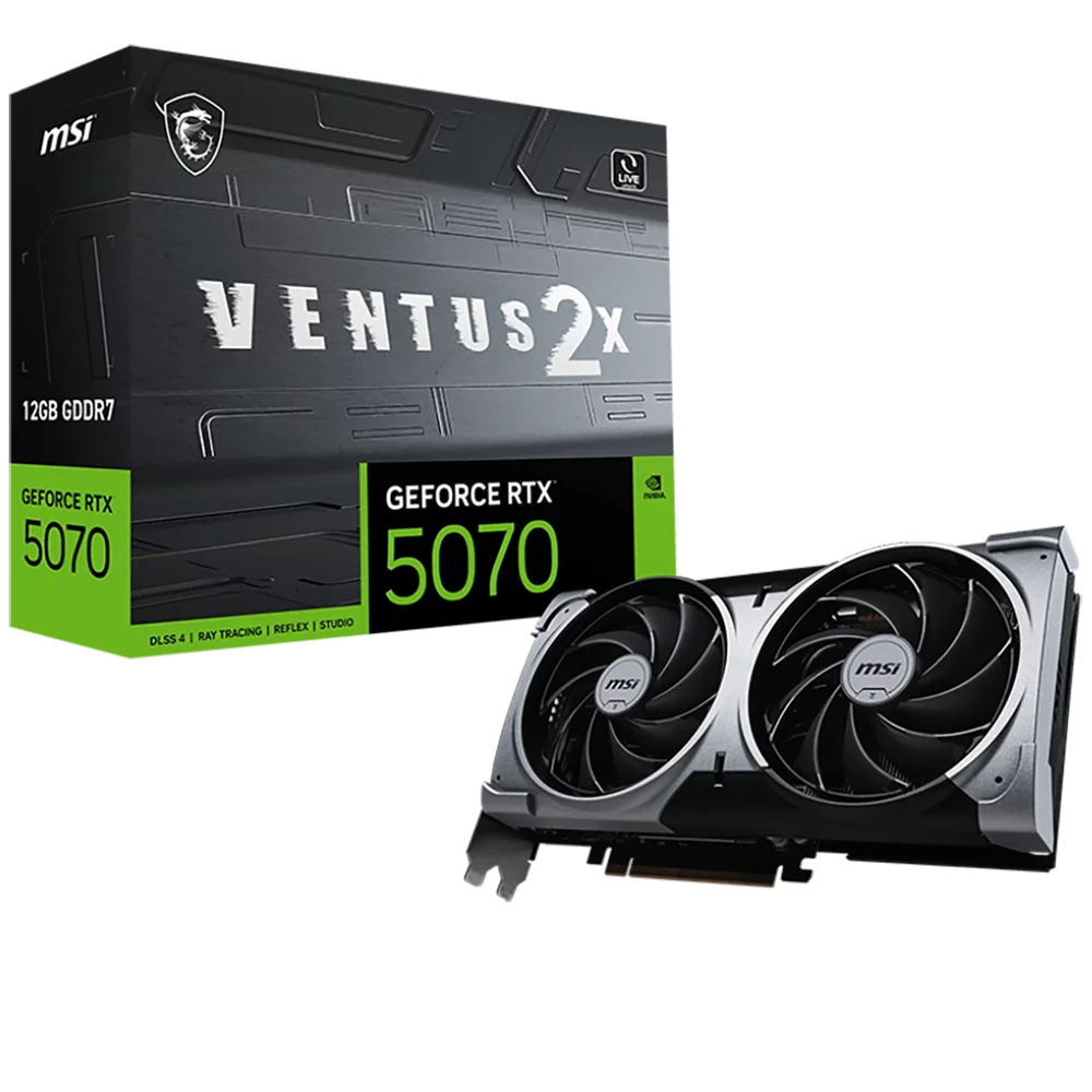 Видеокарта PCIE16 RTX5070 12GB RTX 5070 12G VENTUS 2X MSI