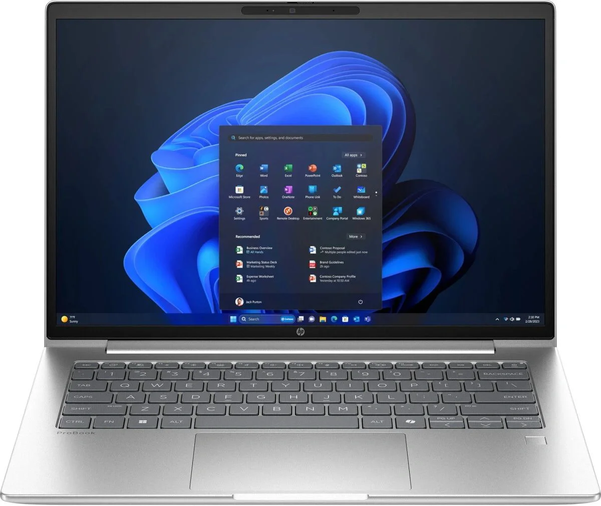 Ноутбук HP ProBook 4 G1ah Ryzen 5 220 16Gb SSD512Gb AMD Radeon Graphics 740M 14" WUXGA (1920x1200)/ENGKBD Windows 11 Pro silver WiFi BT Cam (BY2K7AT)