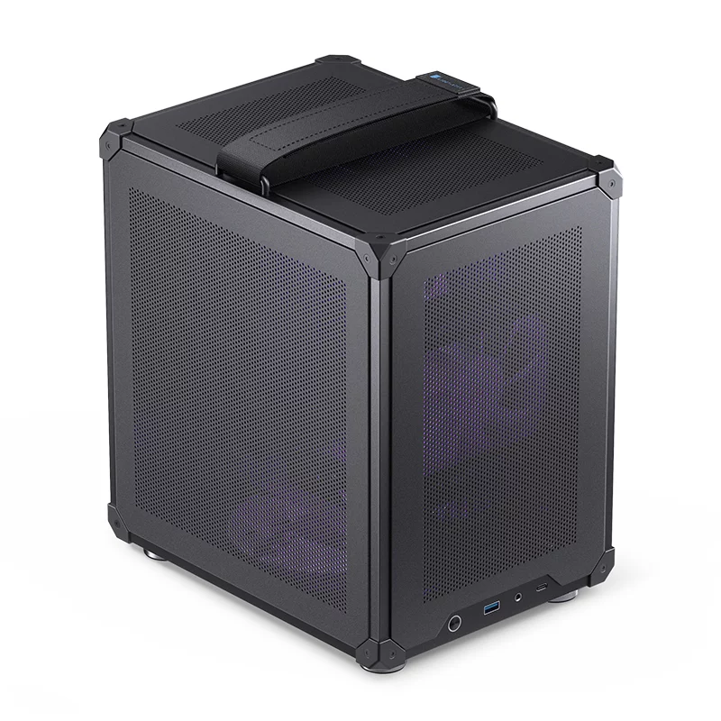 Корпус без блока питания/ Case JONSBO C6 Handle, Mini-Tower, no fan, 1xUSB-A 3.0 + 1xUSB-C 3.1, mATX, mITX Black (C6 HANDLE BLACK)