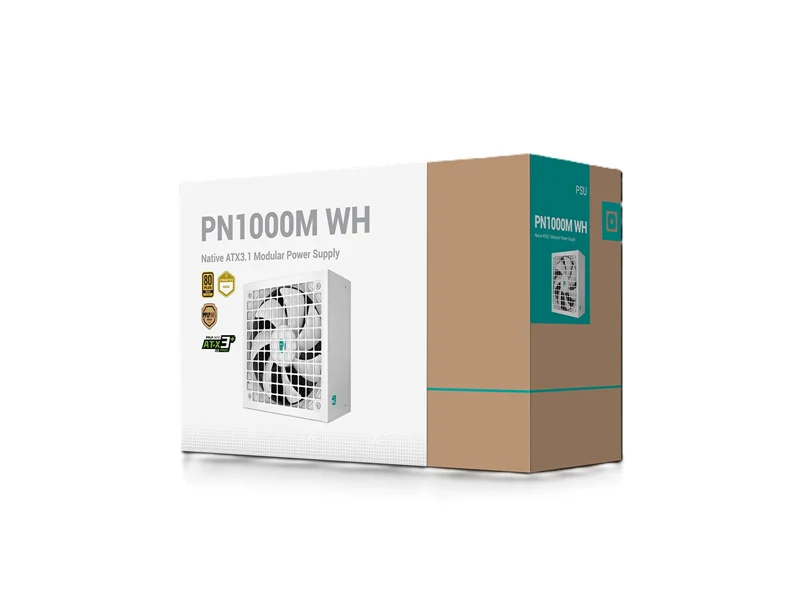 Блок питания Deepcool GAMERSTORM PN1000M WH (ATX 3.1, 1000W, Full Cable Management, PWM 135mm fan, Active PFC, 80+ GOLD, Active PFC + Full Bridge SRC LLC + DC/DC ,Gen5 PCIe, белый) RET (R-PNA00M-FC0W-WGEU)
