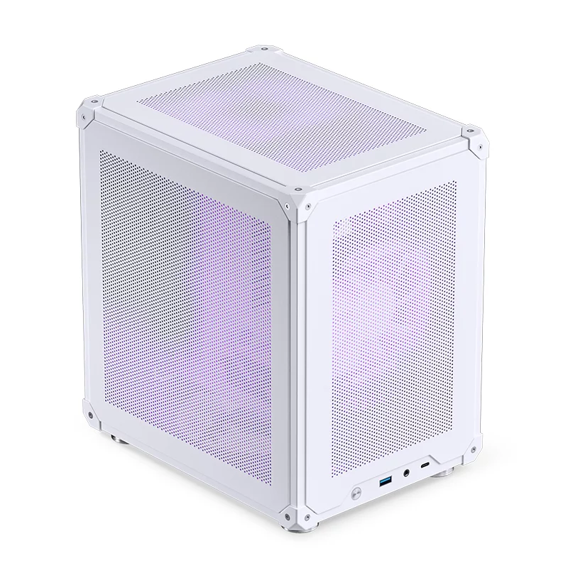Корпус без блока питания/ Case JONSBO C6-ITX, Micro-Tower, no fan, 1xUSB-A 3.0 + 1xUSB-C 3.1, mDTX, mITX White (C6-ITX WHITE)