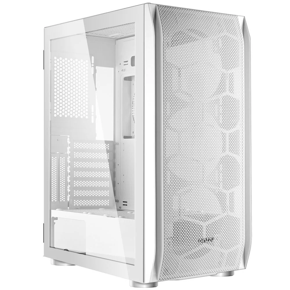 Ginzzu GL185 White боковая дверца закаленное стекло на петлях на магнитах (GL 185)