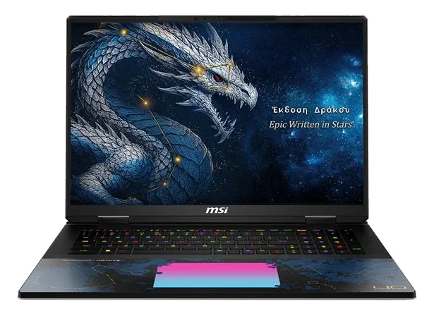 ноутбук MSI Titan 18 HX Dragon Edition Draco A2WJ Ultra9 290HX 18" 16:10 UHD+ (3840x2400)240Hz DDR5 96GB (48GB*2),4TB SSD (2TB+2TB),NV RTX 5090 (24GB GDDR7),99Whr,3,6kg,2y,Win11Home, (9S7-1824D6-1251)